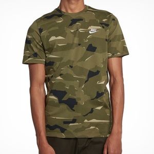 Nike Olive Sportswear Herren-camo-t-shirt M